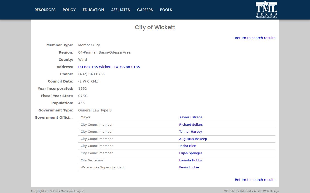 Wickett criminal records city contact directory